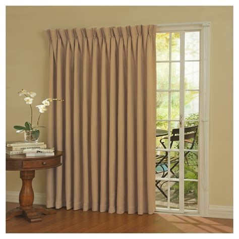 84"x100" Thermaweave Blackout Patio Door Curtain Panel Wheat - Eclipse ...