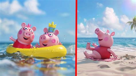 PEPPA PIG AT THE BEACH / Pepa pig funny animation 1 - YouTube