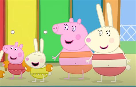 Peppa Pig 2 Pigs And 2 Bunnys In Swimwear 1 by ClowReed1297 on DeviantArt