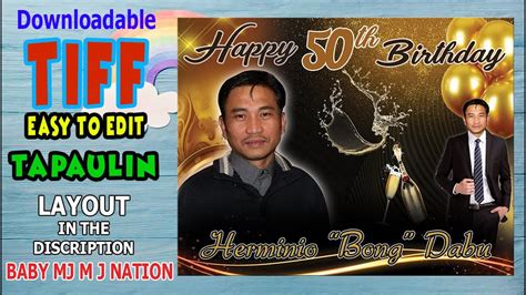 60th Birthday Tarpaulin Layout