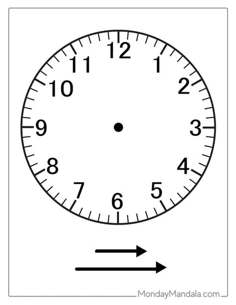 14 Printable Clock Faces (Free PDFs To Download & Print)