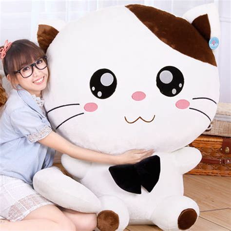 Cute Large Size Cat Plush Stuffed Toys Pillow Birthday Gift Cushion ...