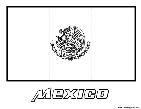 Printable Mexican Flag Coloring Page - Printable Word Searches