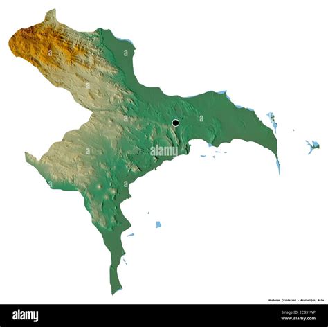 Shape of Absheron, region of Azerbaijan, with its capital isolated on ...