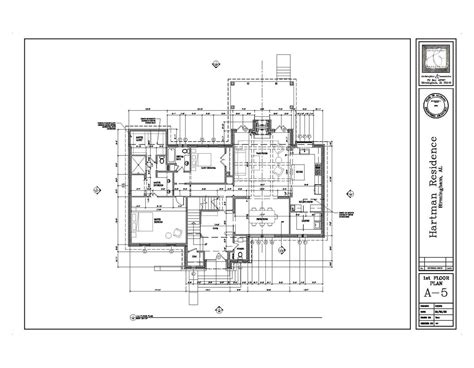 Floor plan & Title block Construction Drawing Revit Architecture ...