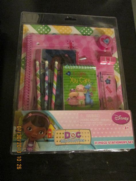 NEW Doc Mcstuffins 11 pc School Set and bonus color book | eBay