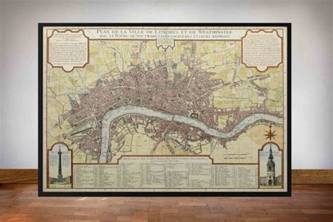 Old Map of London and Environs 1764 – The Old London Map Company