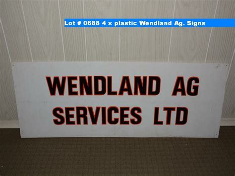 4 x plastic Wendland Ag. Signs