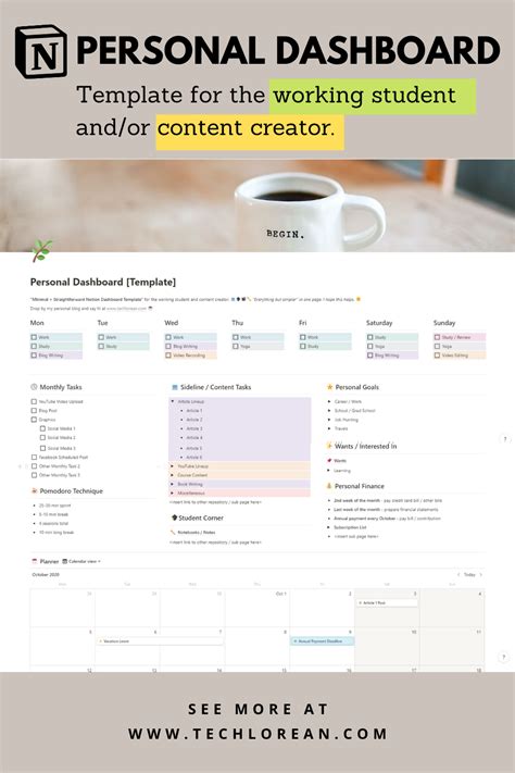 Personal Notion Templates, It's A Streamlined Way To Take Control Of ...