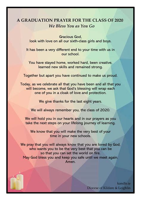 Prayer for use in Virtual Graduations - Kandle