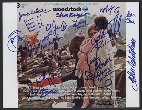 Lot Detail - Woodstock '69 Album Cover Photograph Signed by 18 Performers