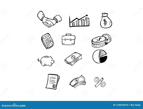 Commercial Economy Doodle Icon Vector Stock Illustration - Illustration ...