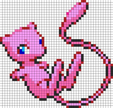 Mew Perler Bead Pattern | Bead Sprites | Characters Fuse Bead Patterns ...