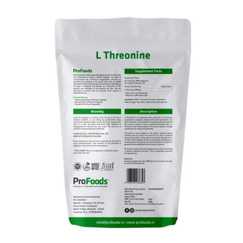 Buy L-Threonine Powder & Supplements | India