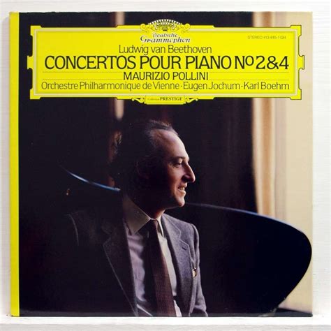 Beethoven : piano concertos nos.2 & 4 by Maurizio Pollini, LP Gatefold ...