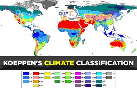 Koeppen's Climate Classification System, Map