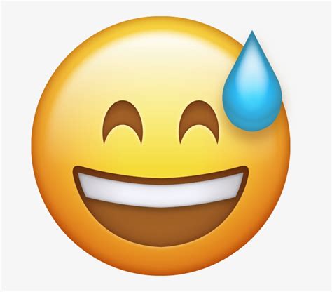 Download Sweat With Smile Iphone Emoji Jpg Download - Iphone Emoji ...