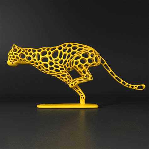 Cheetah Voronoi Wireframe 3D Model 3D printable STL | CGTrader.com