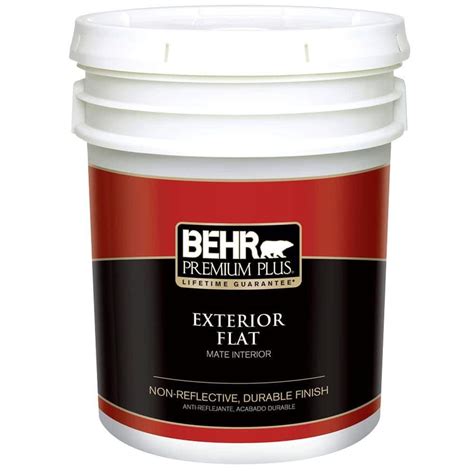 BEHR Premium Plus 5-gal. Medium Base Flat Exterior Paint-440005 - The ...