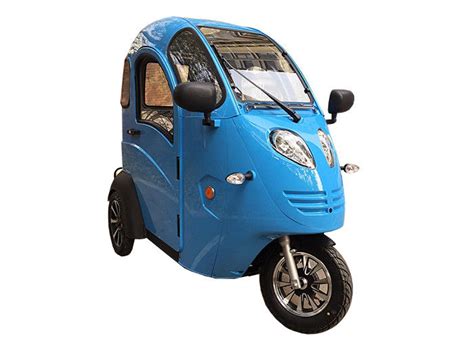 Passenger Seat Roof Covered Electric Bike , 800 W Enclosed 3 Wheel ...