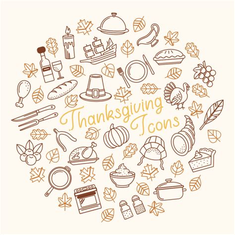 Thanksgiving Icons Free Vector - Gratisography - Free Vector Files