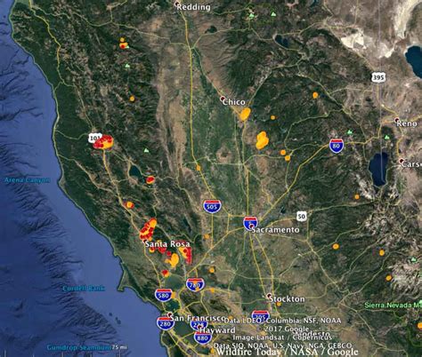 N California Fire Map – Topographic Map of Usa with States