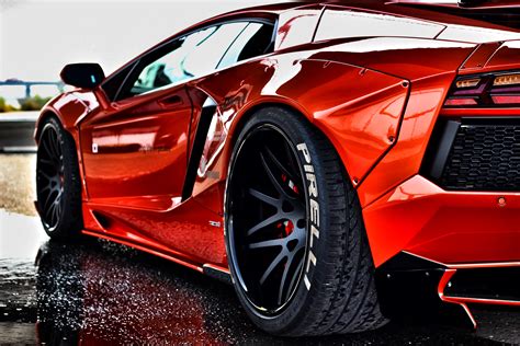 Red Lamborghini Aventador Rear Wallpaper,HD Cars Wallpapers,4k ...