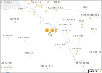 Nahor (United States - USA) map - nona.net