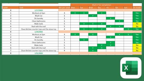 Excel Goal Tracker Template