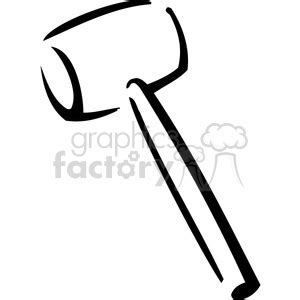 black and white rubber mallet clipart #384976 at Graphics Factory.