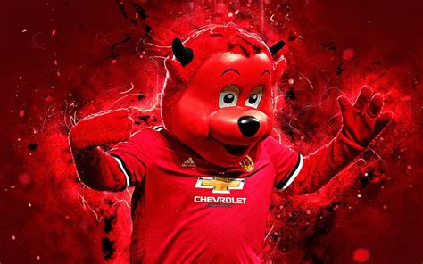 Fred the Red, mascot, Red Devil, Manchester United, abstract art ...