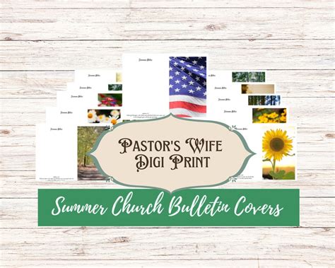 Digital Summer Church Bulletin Covers Bulletins - Etsy