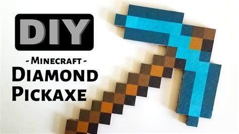 3+Simple Papercraft Templates Minecraft Diamond Pickaxe 1 - El Club ...