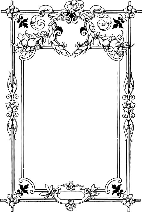 Antique Frame Border Clipart Collection