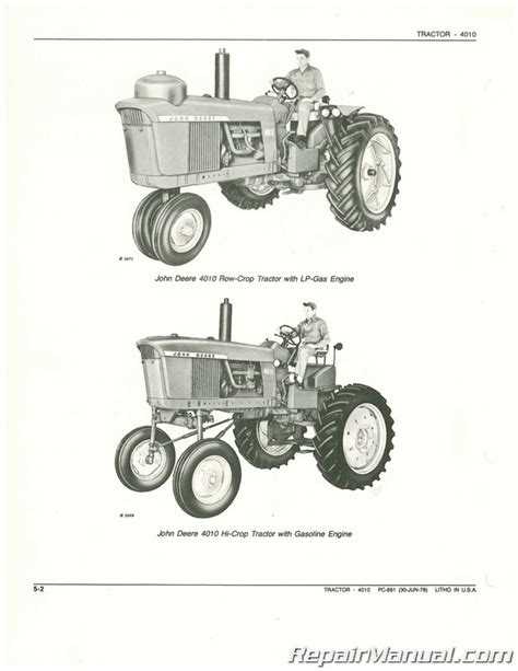 Used John Deere 4010 Tractor Parts Manual