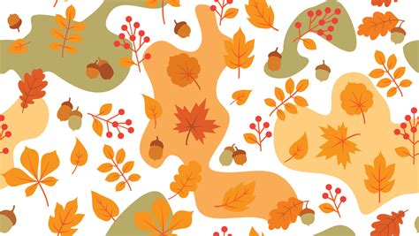 Autumn leaves seamless pattern. Season floral wallpaper. Fall leaf ...