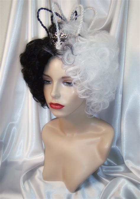 Cruella De Vil Wig and Crown Cruella 2021 Wig and Crown Emma - Etsy ...