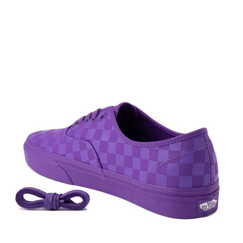 Vans Authentic Tonal Checkerboard Skate Shoe - Electric Purple | Journeys