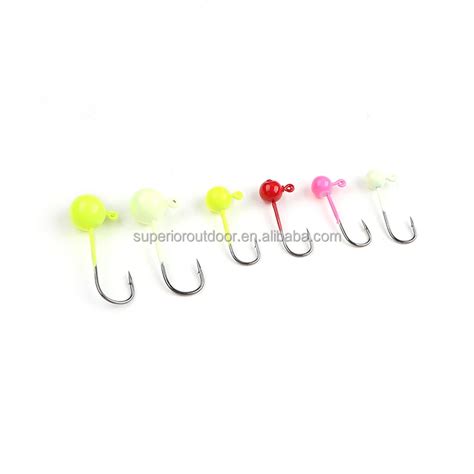 Superiorfishin Unpainted Jig Head Lead Ball Jig Hook Round Jig Head ...