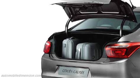 Citroen C-Elysee dimensions, boot space and similars