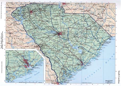 Printable Map Of South Carolina