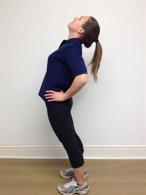 Lumbar Spine Extension Stretch; Standing - G4 Physiotherapy & Fitness