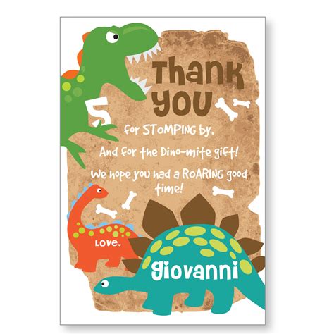 Dinosaur Thank You Cards Free Printable - Printable Form, Templates and ...