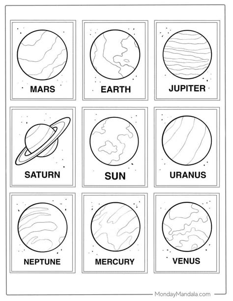 Free Colouring Pages Planets - Free Printable Templates