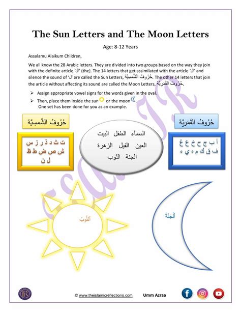 Sun Letters and Moon Letters - Islamic Reflections