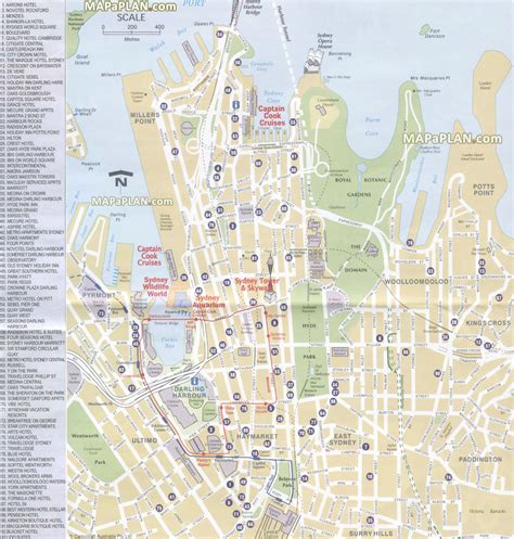 Sydney Australia Attractions Map