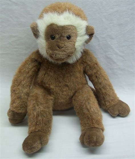 GUND Vintage CUTE BROWN MONKEY 12" Plush STUFFED ANIMAL TOY - Gund