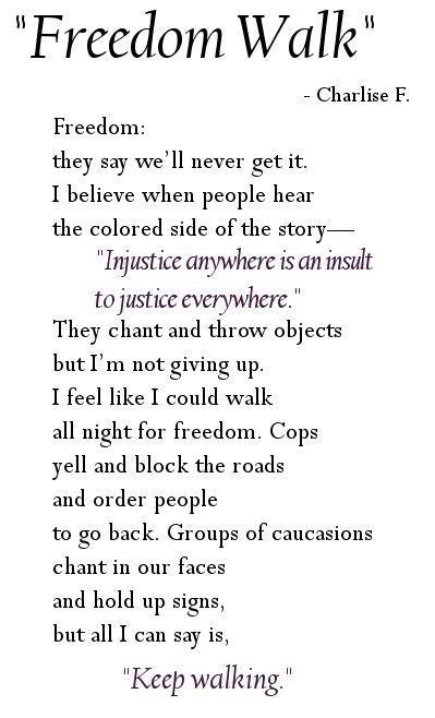 Freedom Walk | Black history month poems, Black history poems, Black ...