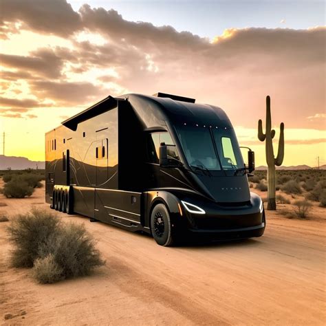 Tesla Semi Motorhome Looks Ready for the Digital Future, Electric RV ...