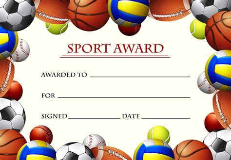 Free Sports Certificate Templates